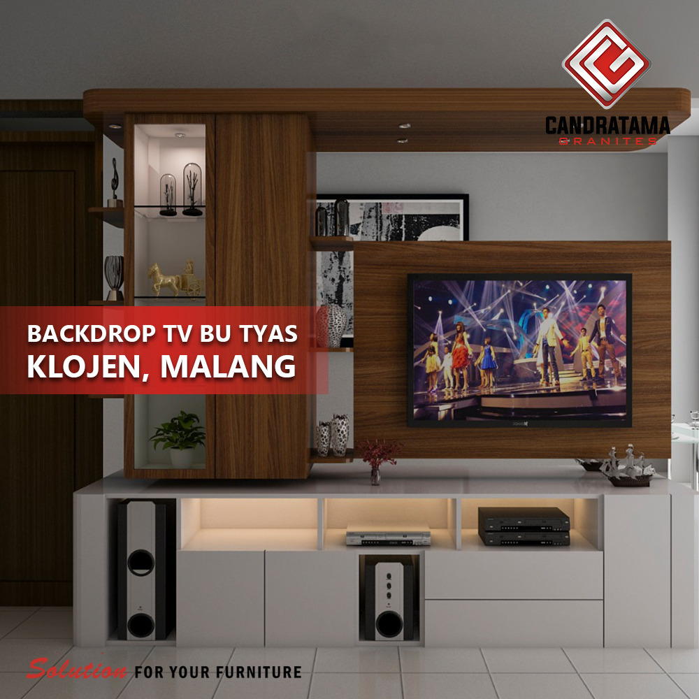 INTERIOR BACKDROP  TV  MINIMALIS  BISA KIRIM KE NGANJUK